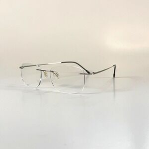 OTTOTO C4 Rimless Eyeglasses Frame Only 17-145 Metal Silver Flexible